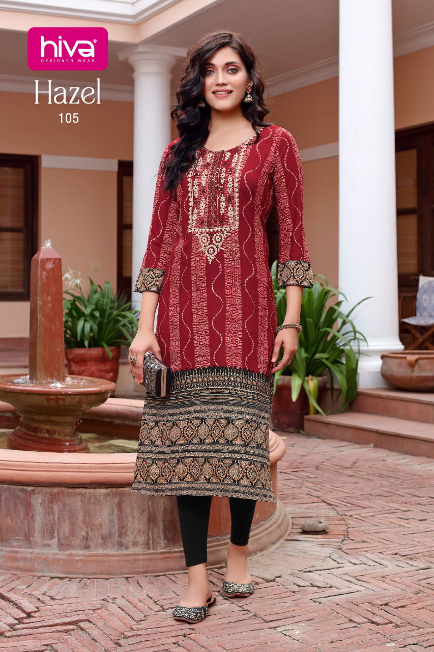 Hiva Hazel New Stylish Wholesale Printed Designer Kurtis